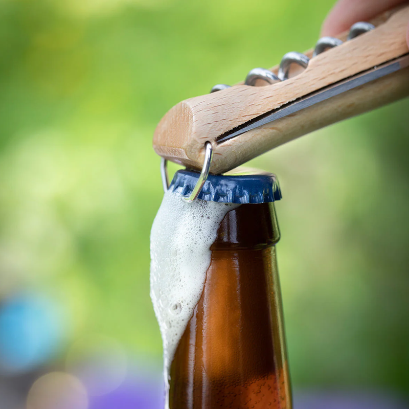 No. 10 Corkscrew Bottle Knife with Bottle Opener, Opinel No. 10 Corkscrew Bottle Knife with Bottle Opener opening beer