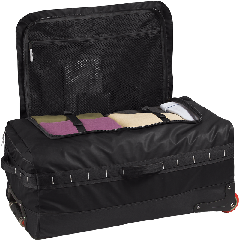 Base Camp Voyager 29" Roller, The North Face Base Camp Voyager 29 Roller 53R-TNF Black/TNF White-NPF unzipped