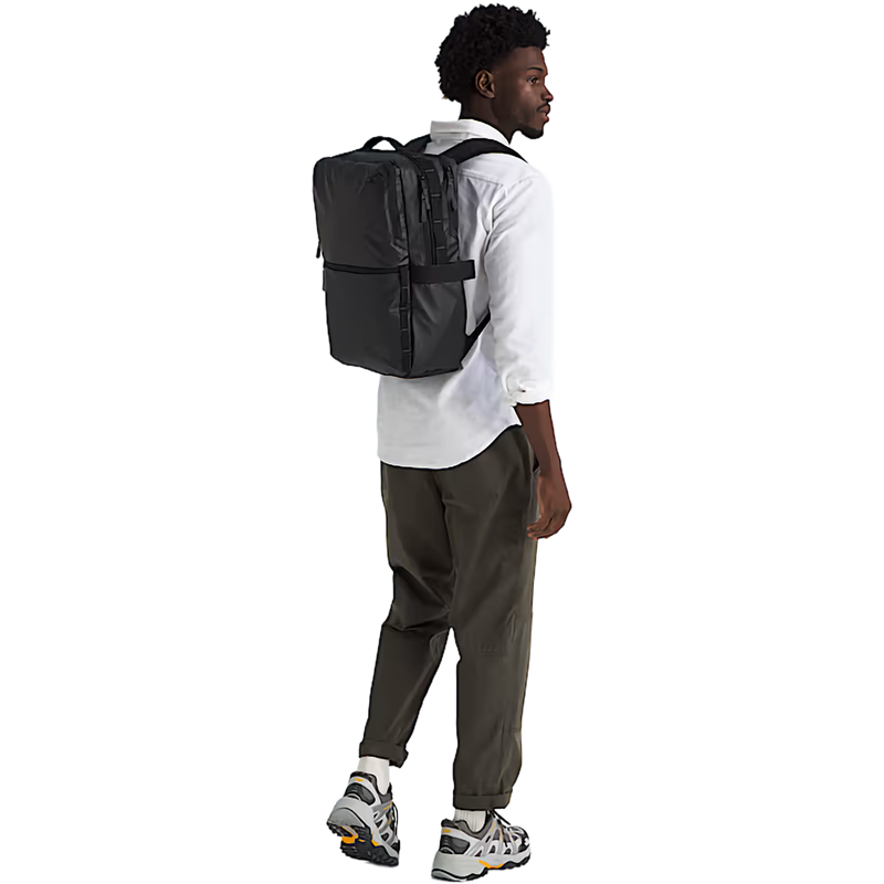Base Camp Voyager Daypack, The North Face Base Camp Voyager Daypack in KT0-TNF Black/Asphalt Grey on model
