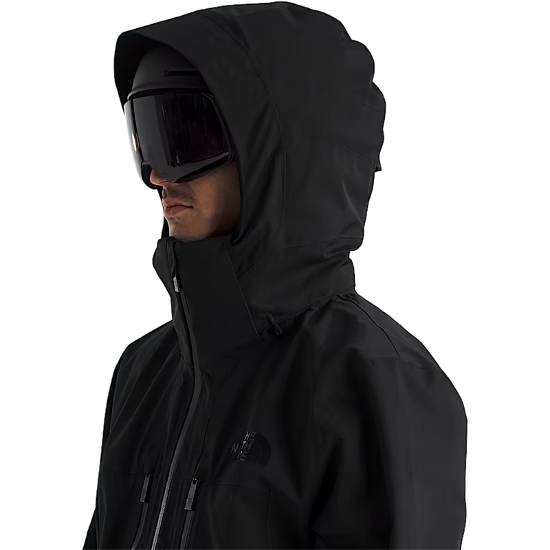 Men's Chakal Jacket, The North Face Men's Chakal Jacket in KX7-TNF Black/TNF Black hood left