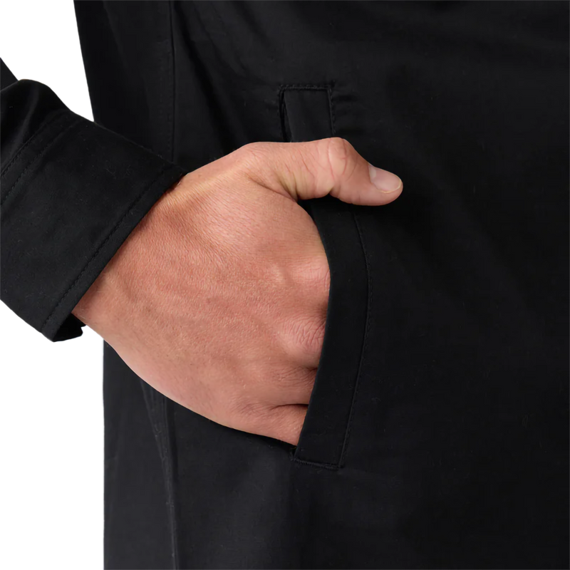 Men's TRVLR Drifter Overshirt, O'Neill Men's TRVLR Drifter Overshirt in BLK-Black right pocket