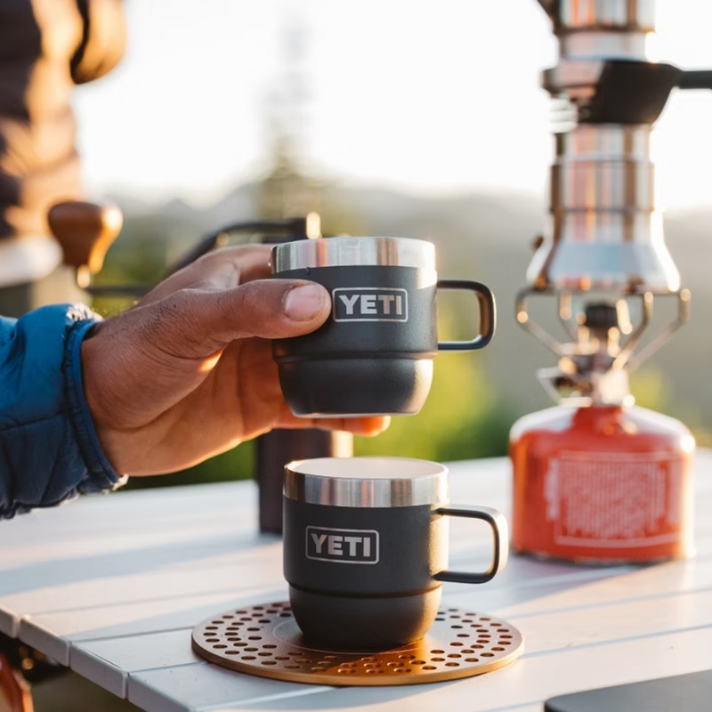 Rambler 6 oz Stackable Mugs 2 Pack, Yeti Rambler 6 oz Stackable Mug 2 Pack at camp
