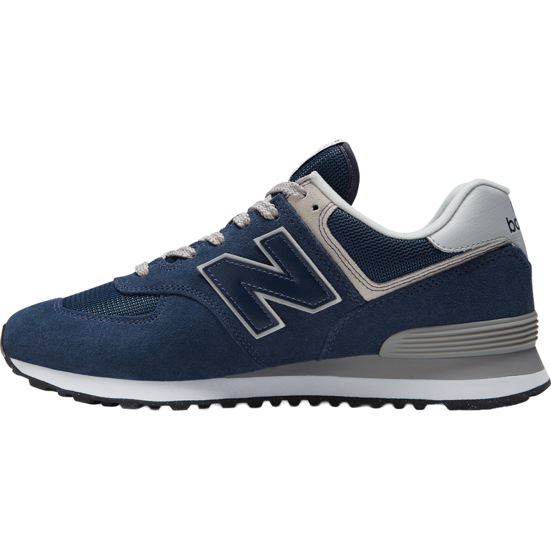 Men's NB 574 Core, New Balance Men's NB 574 Core in EVN-Navy/White right inside profile
