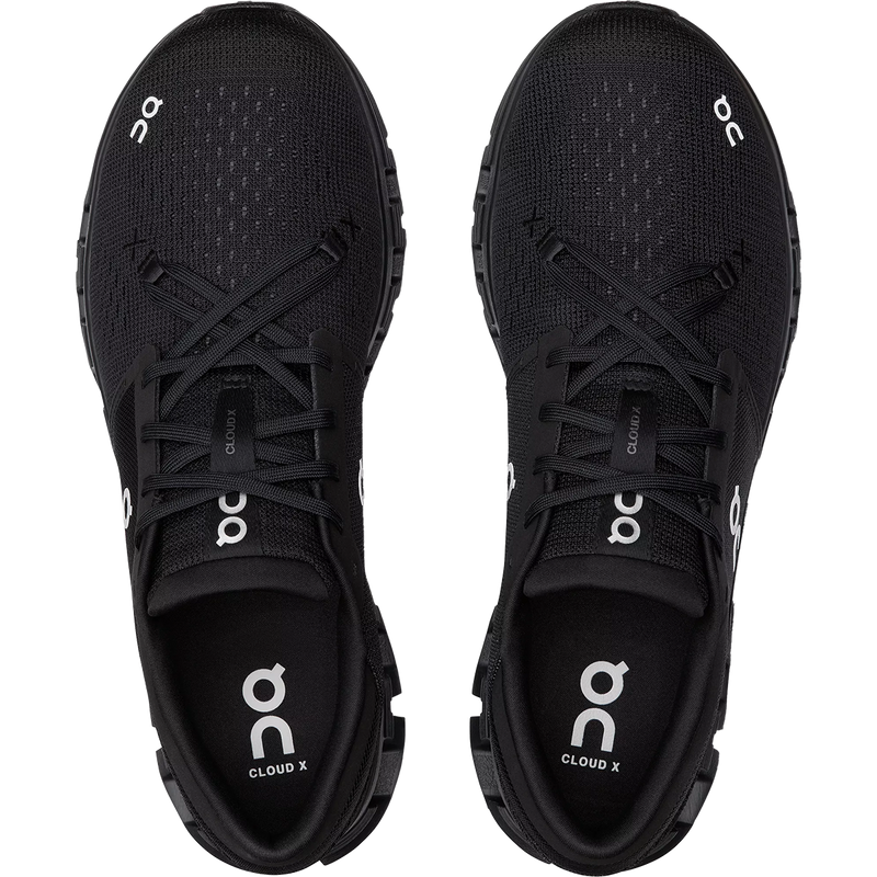 Men's Cloud X 4, On Men's Cloud X 4 in Black/Eclipse pair top