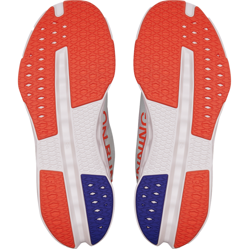 Men's Cloudsurfer Next, On Men's Cloudsurfer Next in White/Flame bottom