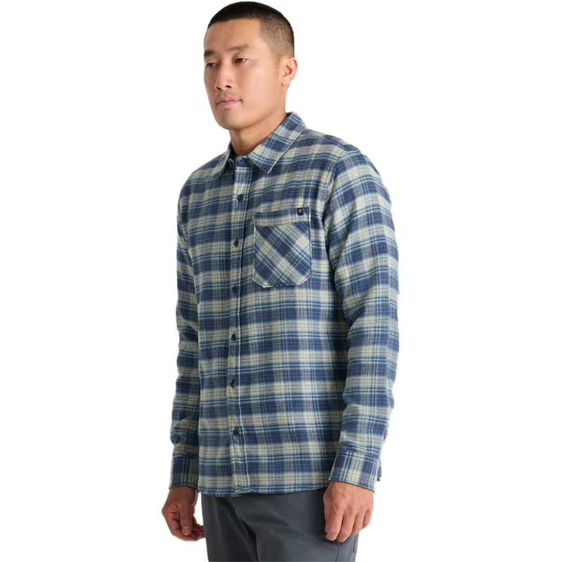 Men's Crossroads Organic Long Sleeve Flannel, Roark Men's Crossroads Organic Long Sleeve Flannel 3/4 Front
