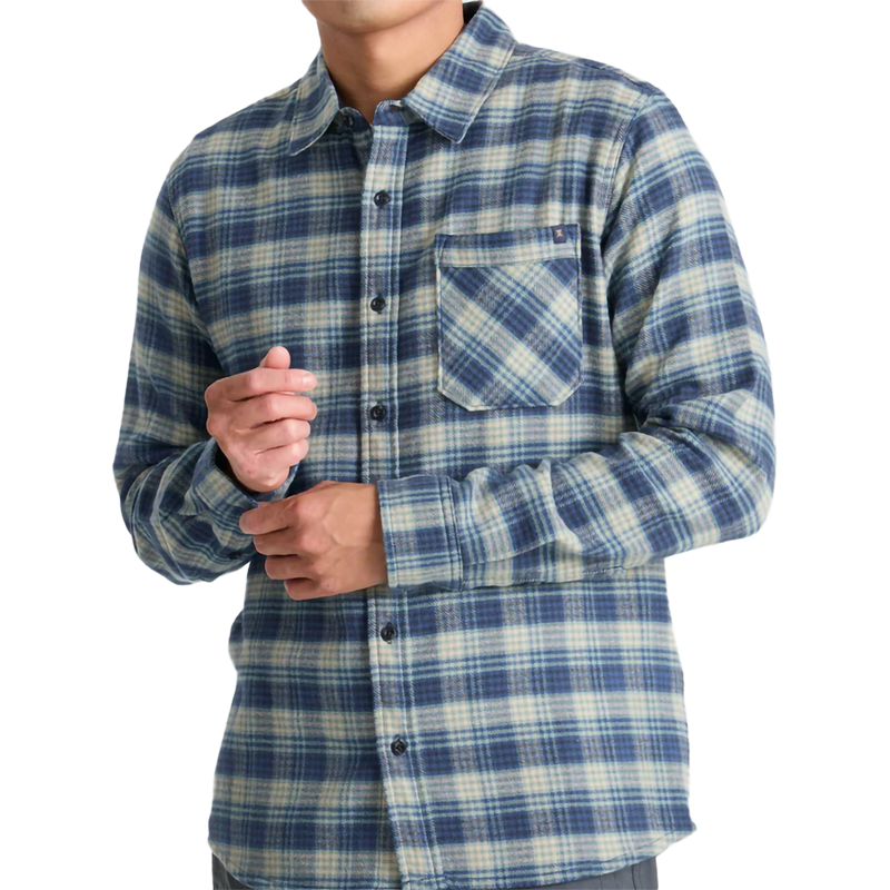 Men's Crossroads Organic Long Sleeve Flannel, Roark Men's Crossroads Organic Long Sleeve Flannel Front
