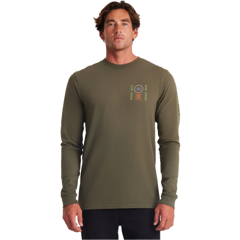 Men's Open Roads Long Sleeve Premium Tee, Roark Men's Open Roads Long Sleeve Premium Tee in Military front