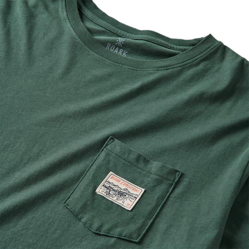 Men's Expedition Pocket Tee, Roark Men's Expedition Pocket Tee in Tundra front pocket