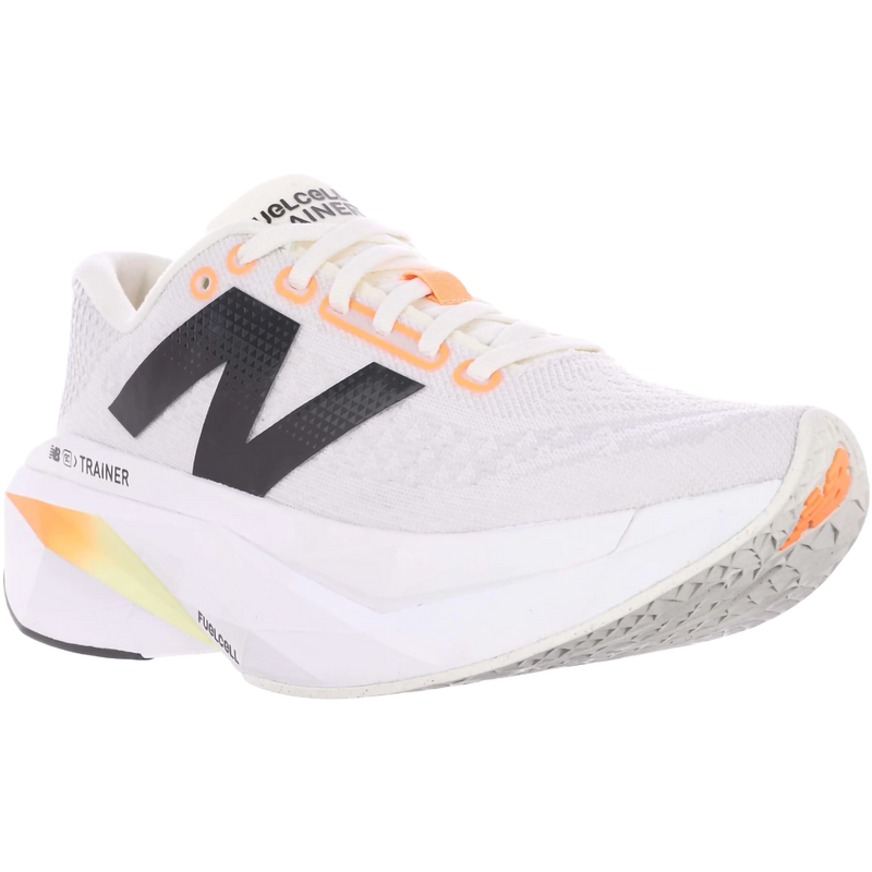Women's FuelCell SuperComp Trainer v3, New Balance Women's FuelCell SuperComp Trainer v3 in CA-Angora/Hot Mango/Black front right