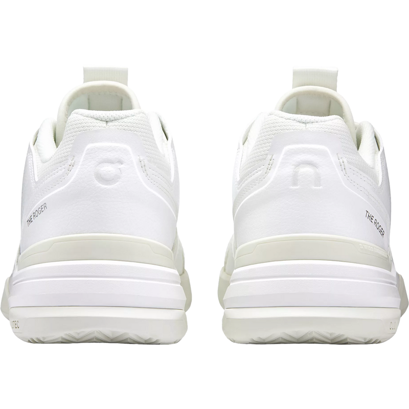 Women's The Roger Clubhouse Pro, On Women's THE ROGER Clubhouse Pro in White/Ice pair back