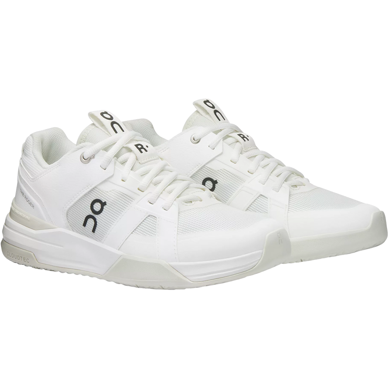 Women's The Roger Clubhouse Pro, On Women's THE ROGER Clubhouse Pro in White/Ice pair