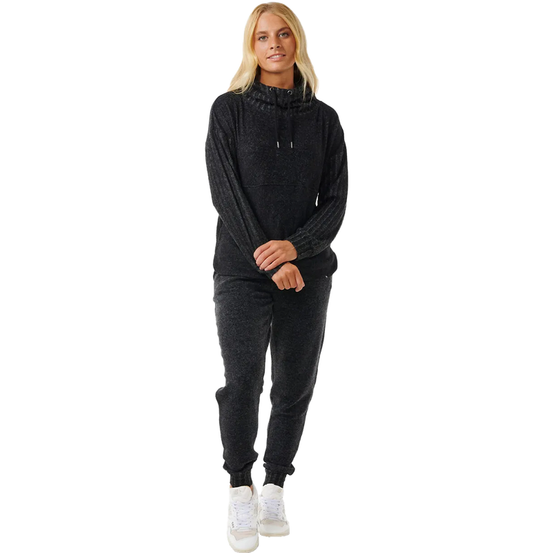 Women's Cosy Hood, Rip Curl Women's Cosy Hood in Black Marble front