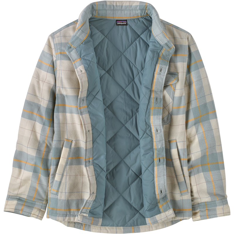 Youth Lightweight Insulated Fjord Jacket, Patagonia Youth Lightweight Insulated Fjord Jacket in Happy Camper Thermal Blue unbuttoned