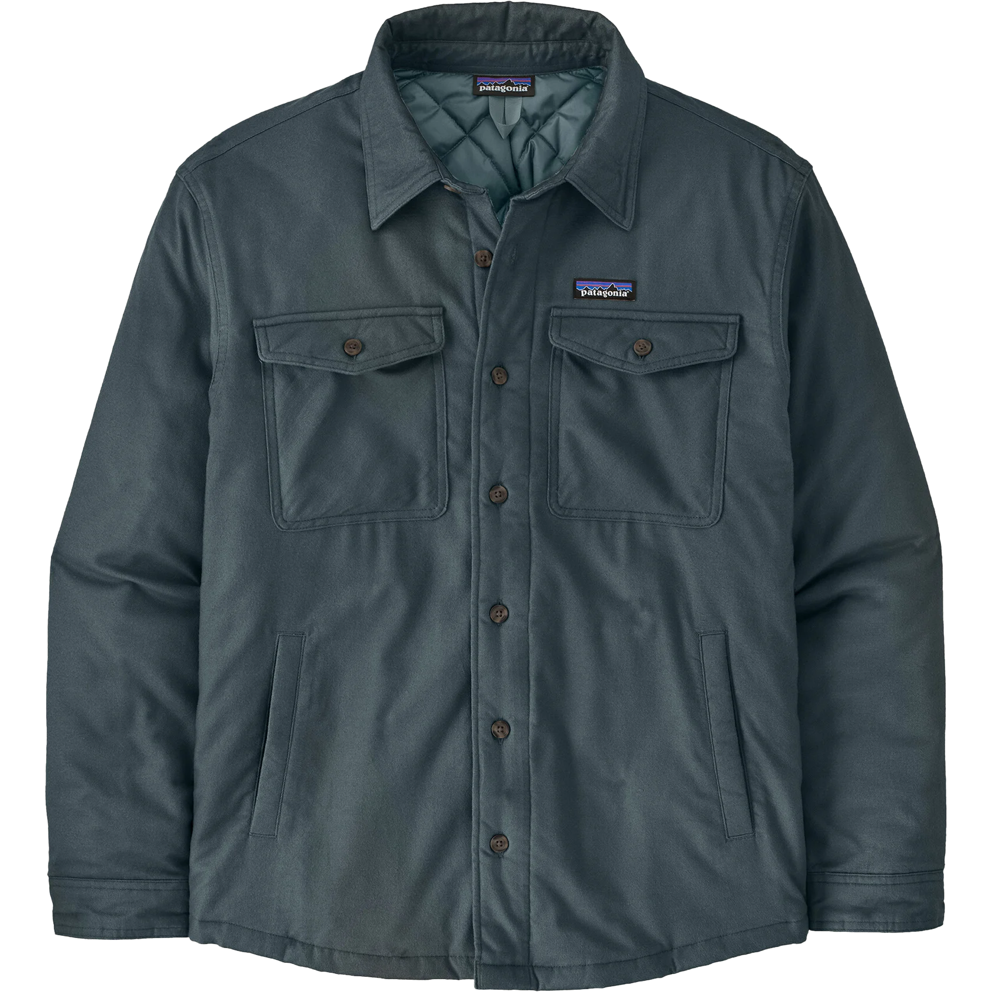 Patagonia Men's Insulated Midweight Fjord Flannel Shirt Summit Blue