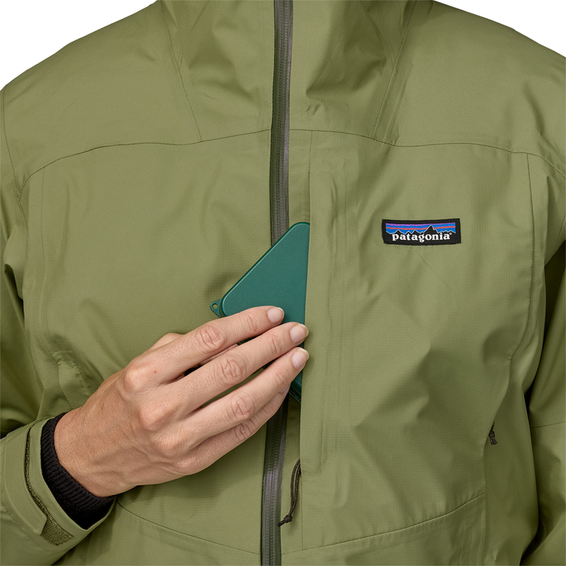 Women's Boulder Fork Rain Jacket, Patagonia W Boulder Fork Rain Jacket Chest Pocket View