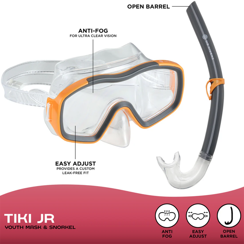 Tiki JR Combo Orange Grey, US Divers Tiki JR Combo Orange Grey specificationsUS Divers Tiki JR Combo Pink Teal specifications