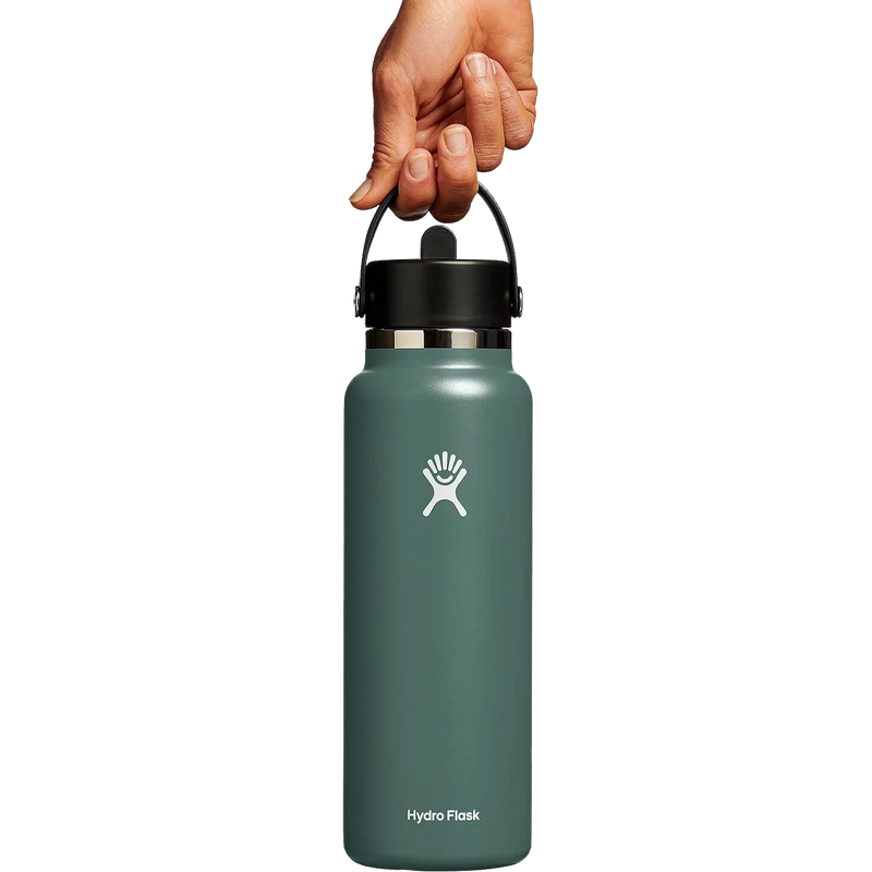 40 oz Wide Mouth with Flex Straw Cap, Hydro Flask 40 oz Wide Mouth with Flex Straw Cap in hand