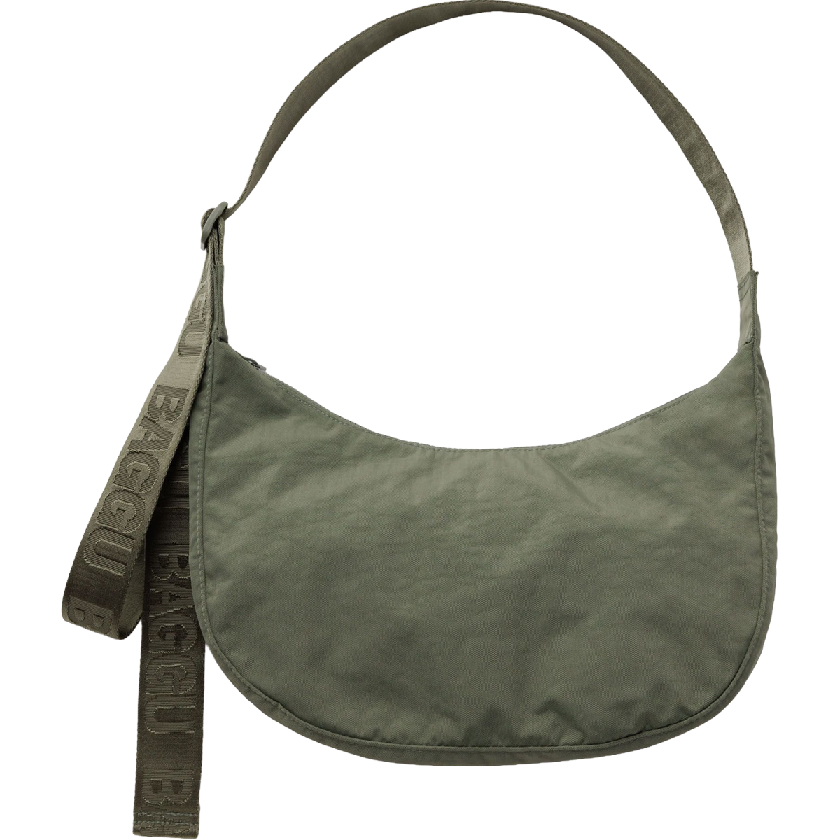 BAGGU Medium Nylon Crescent Bag in Caper