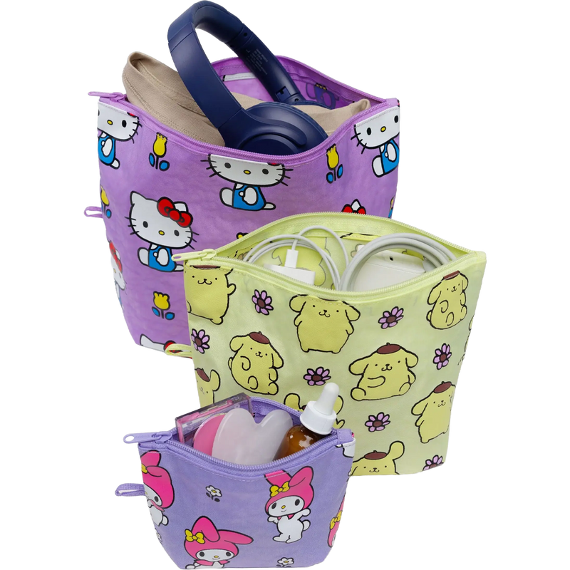 Hello Kitty Go Pouch Set, Baggu Hello Kitty Go Pouch with items