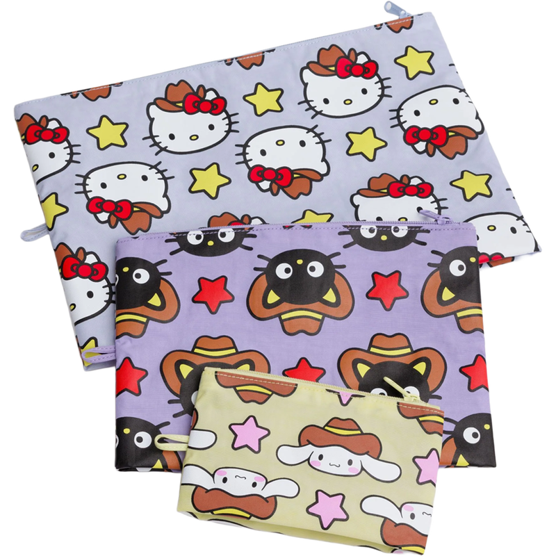 Hello Kitty Go Pouch Set, Baggu Hello Kitty Go Pouch flat