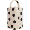 Cream and Black Polka Dot