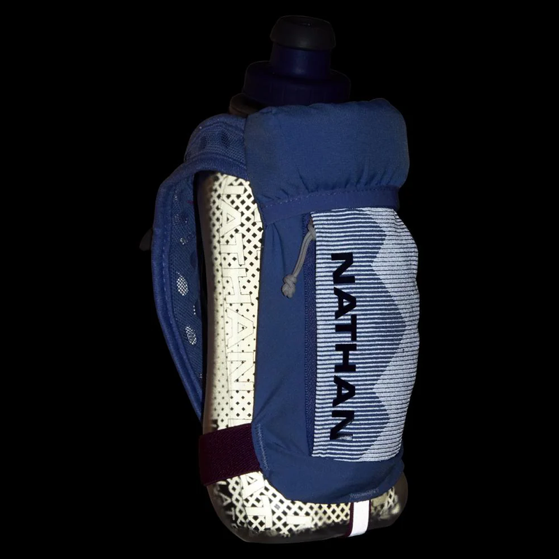 QuickSqueeze Plus Insulated Handheld Bottle 18oz, Nathan QuickSqueeze Plus Insulated Handheld Bottle 18oz reflective in dark