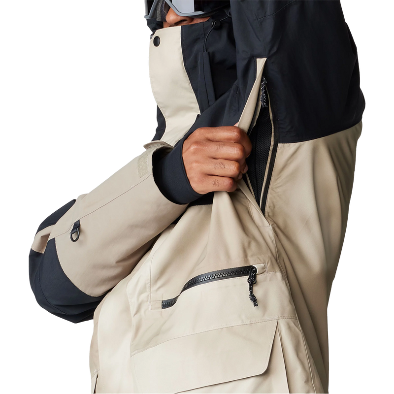 Men's First Tracks Jacket, Mountain Hardwear Men's First Tracks Jacket in Badlands Dunes Black pit vent