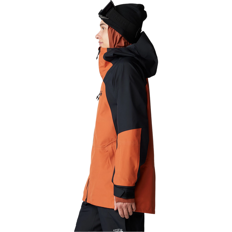 Men's Boundary Ridge Gore-Tex Jacket, Mountain Hardwear Men's Boundary Ridge Gore-Tex Jacket in Raw Carnelian Black left