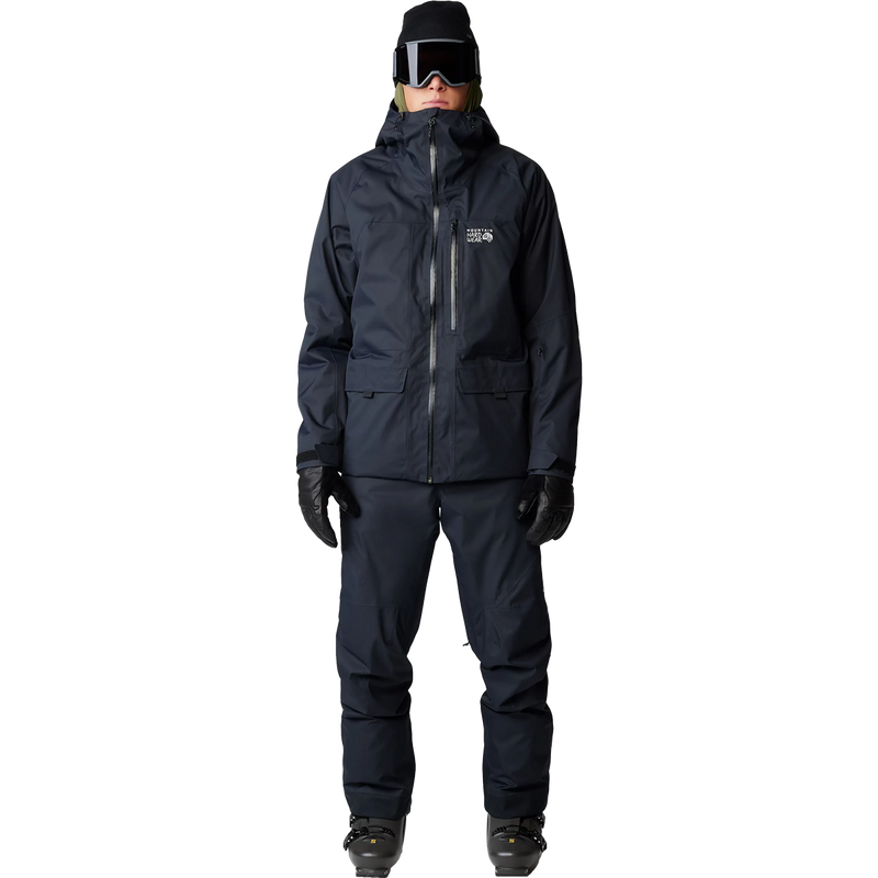 Men's Firefall Pant, Mountain Hardwear Men's Firefall Pant in Black front with jacket