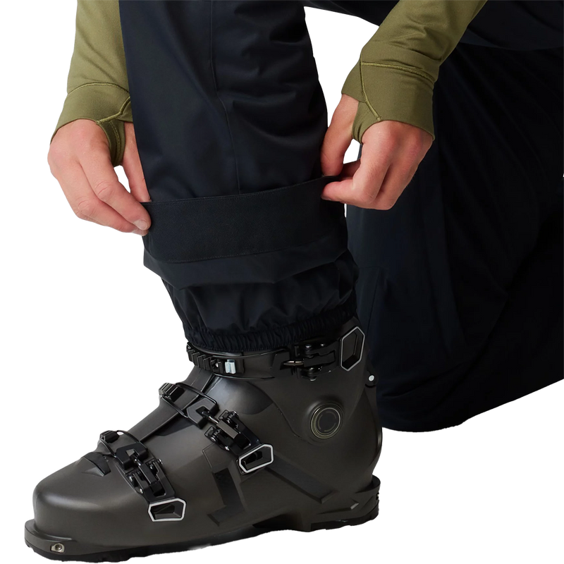 Men's Firefall Pant, Mountain Hardwear Men's Firefall Pant in Black cuff and snow gaiter