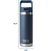 Yeti Rambler 18 oz Bottle with Straw Cap size