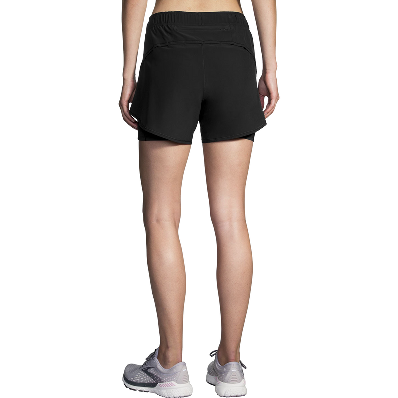 Women's Chaser 5" 2-in-1 Short, Brooks Women's Chaser 5" 2-in-1 Short in Black back