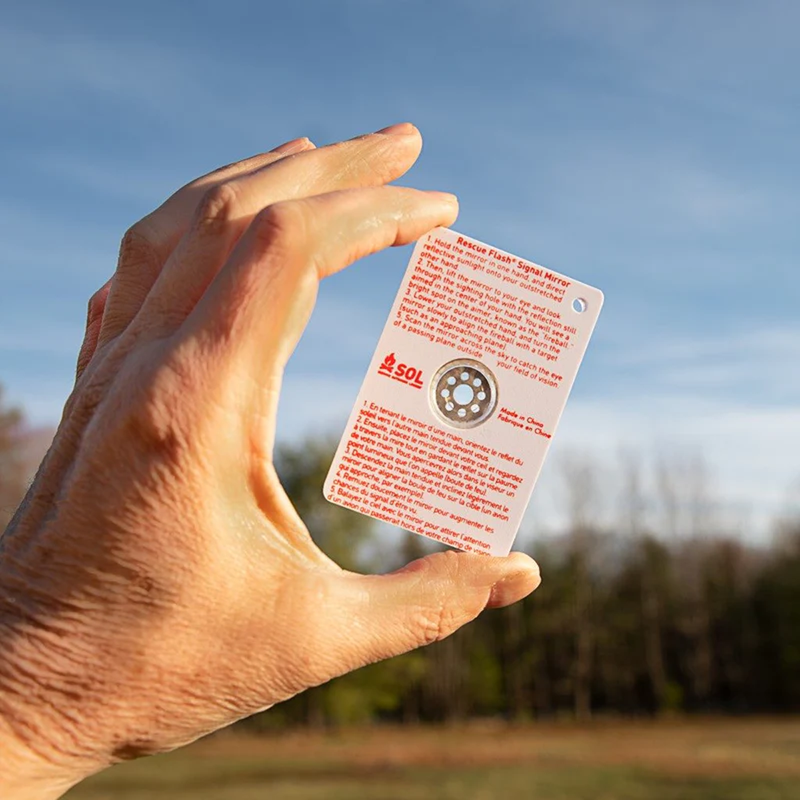 Rescue Flash Floating Mirror, SOL Rescue Flash Floating Mirror in hand