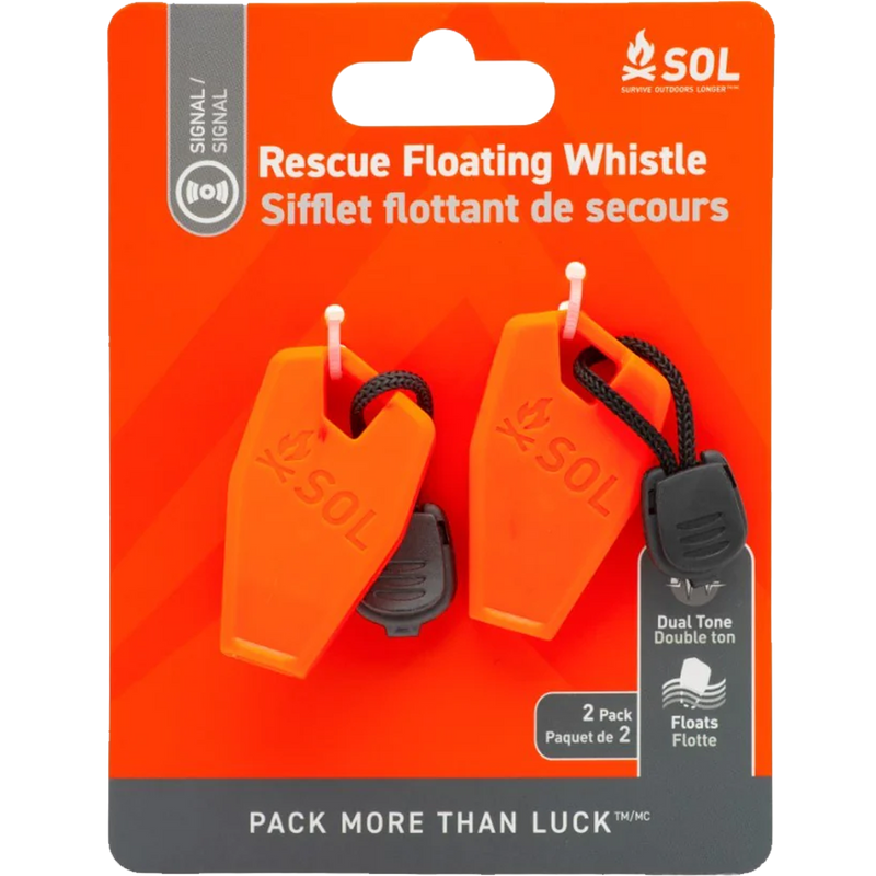 Rescue Floating Whistle (2 Pack), SOL Rescue Floating Whistle (2 Pack) front of package