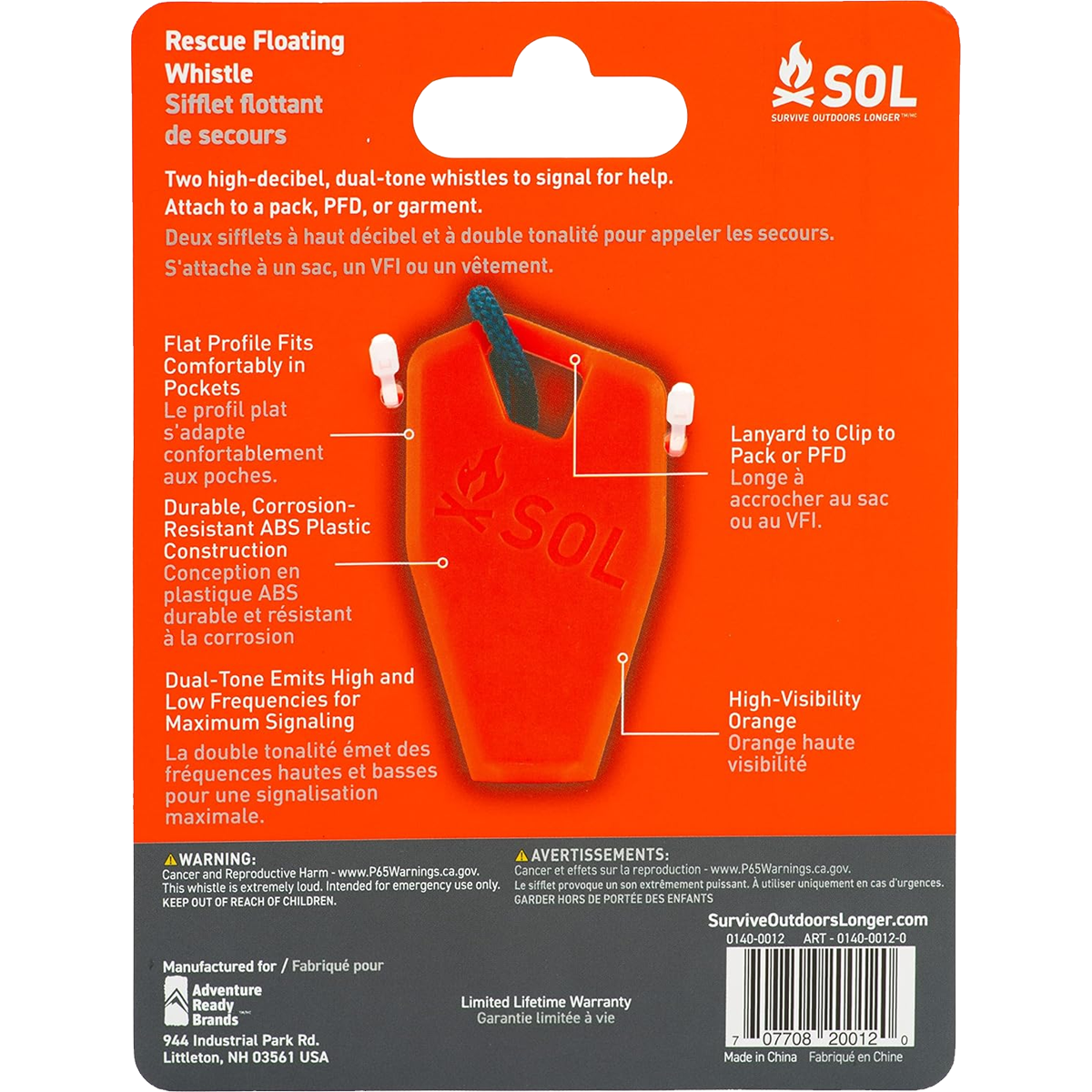 Rescue Floating Whistle (2 Pack) alternate view