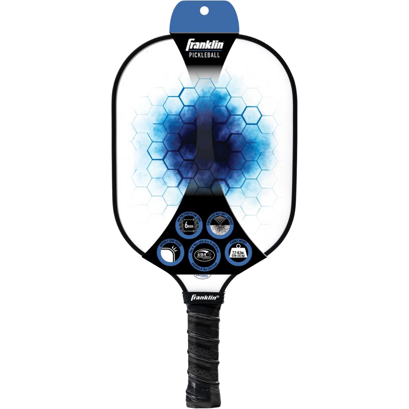 Pilot Series Pickleball Paddle, Franklin Pilot Series Fiberglass Paddle in blue in package