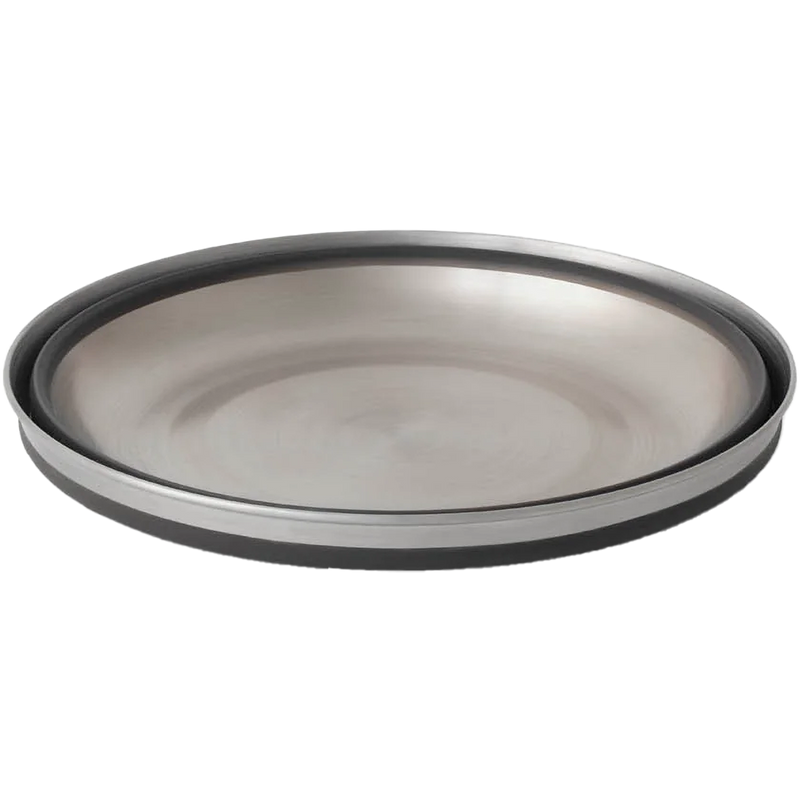 Detour Stainless Collapsible Bowl - Large, Sea to Summit Detour Stainless Collapsible Bowl - Large in Beluga Black collapsed