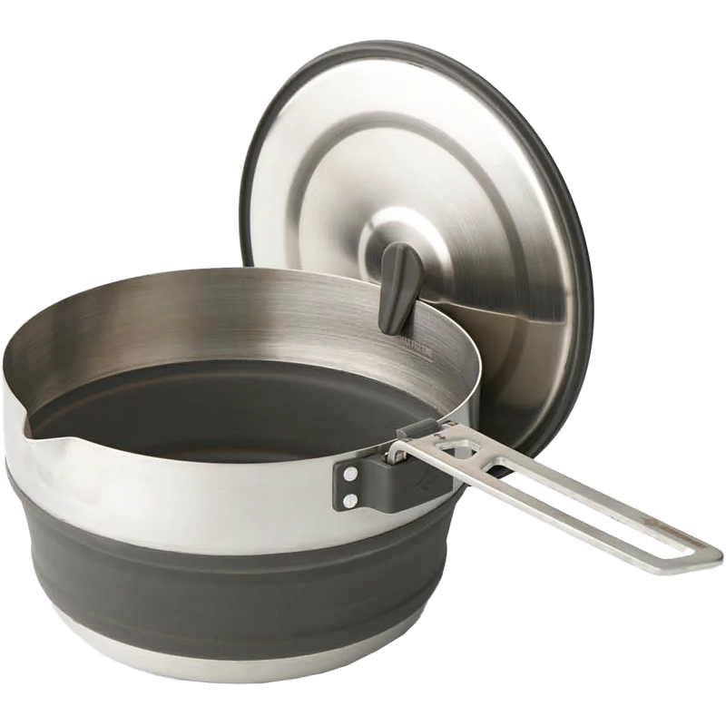 Detour Stainless Collapsible Pot 1.8 L, Sea to Summit Detour Stainless Collapsible Pot 1.8 L in Beluga Black