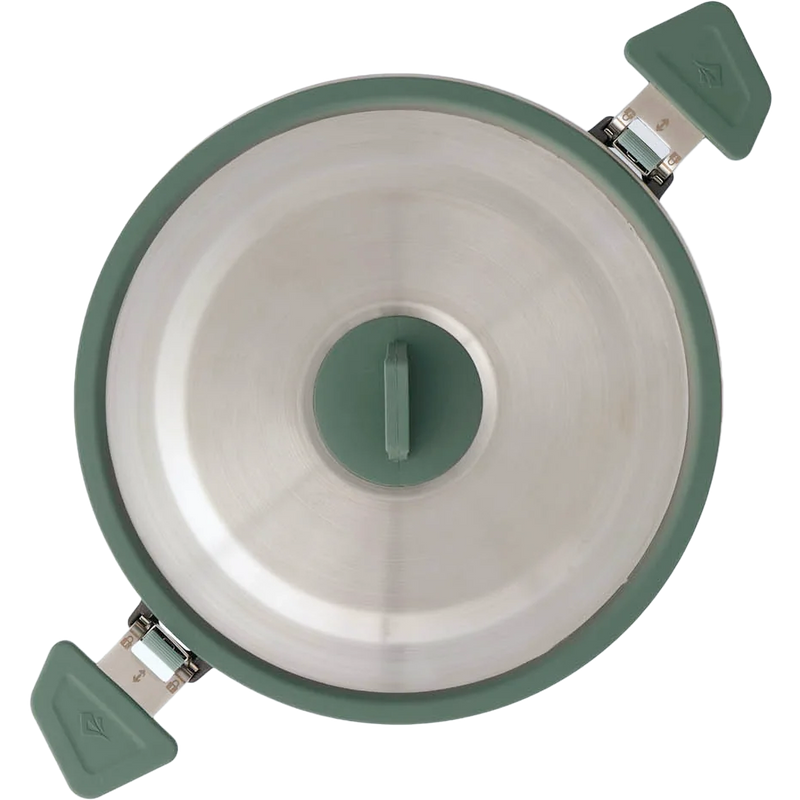 Detour Stainless Collapsible Pot 3 L, Sea to Summit Detour Stainless Collapsible Pot 3 L in Laurel Wreath Green top