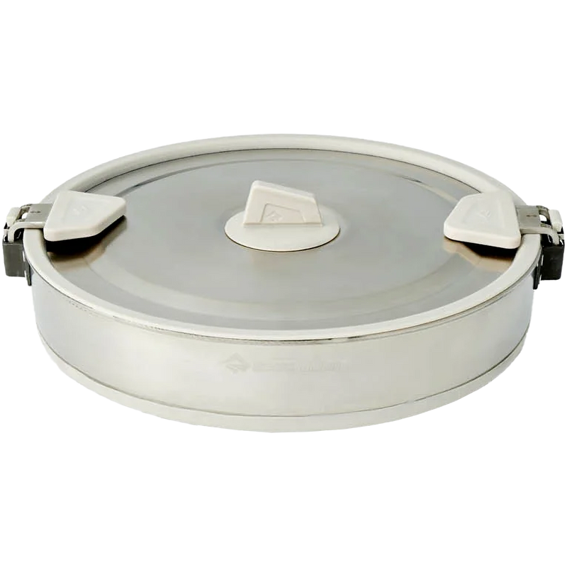 Detour Stainless Collapsible Pot 5 L, Sea to Summit Detour Stainless Collapsible Pot 5 L in Moonstruck Grey collapsed