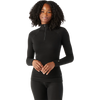 Smartwool Women's Classic Thermal Merino Base Layer 1/4 Zip in Black front