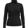 Smartwool Women's Classic Thermal Merino Base Layer 1/4 Zip in Black