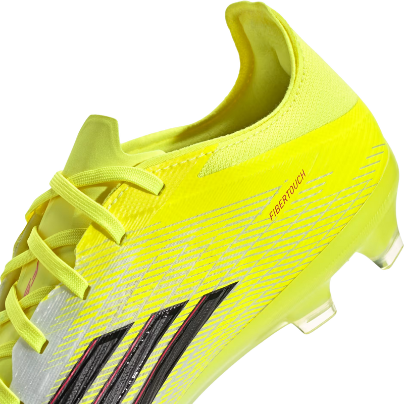 F50 Pro FG, Adidas F50 Pro FG in Solar Yellow2/Core Black/Lucid Red heel