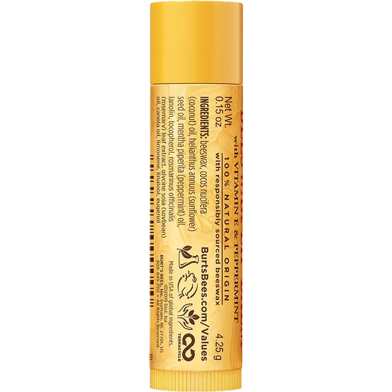Beeswax Lip Balm 0.15 oz, Burt's Bees Beeswax Lip Balm 0.15 oz back