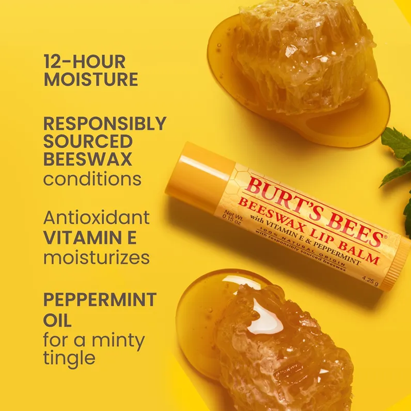 Beeswax Lip Balm 0.15 oz, Burt's Bees Beeswax Lip Balm 0.15 oz details