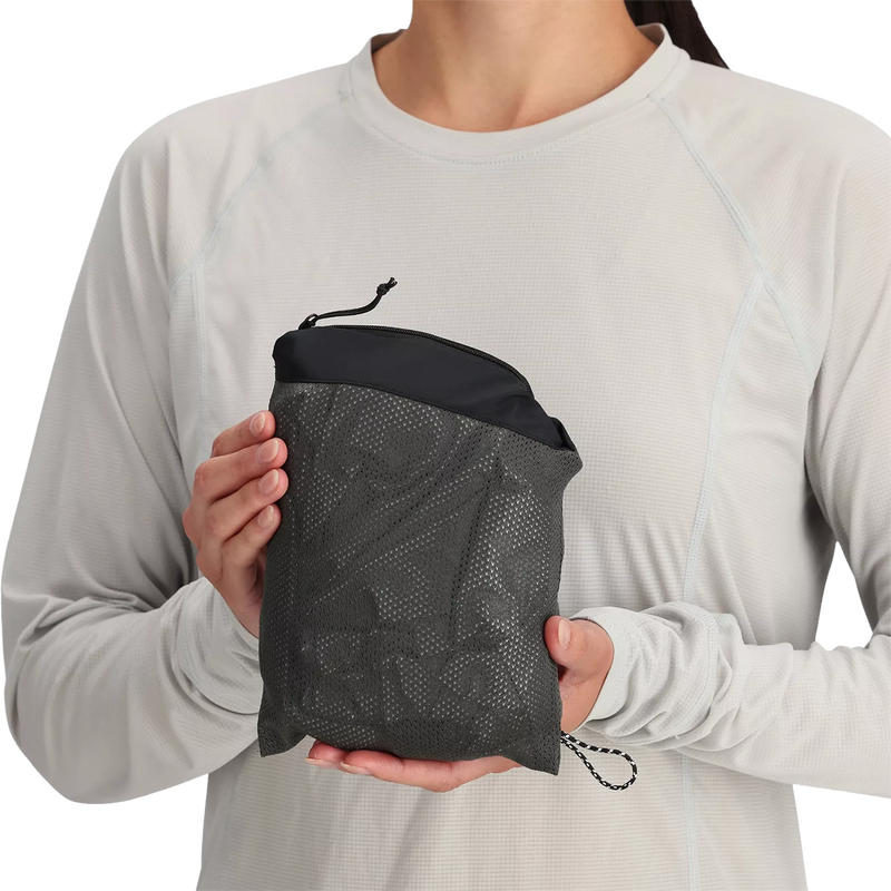 Women's Aspire Pants, Outdoor Research Women's Aspire Pants in Black stuffed into pocket