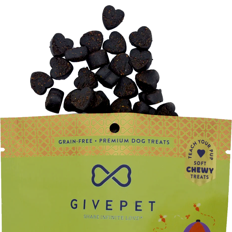 Beagle Scout Soft Training Treats, GivePet Beagle Scout Soft Training Treats package open