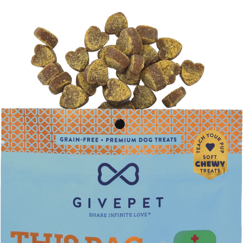 Doggy Paddle Soft Training Treats, GivePet Doggy Paddle Soft Training Treats package open