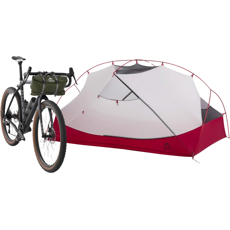 Hubba Hubba Bikepack 2 Person Tent, MSR Hubba Hubba Bikepack 2 Person Tent with Bike